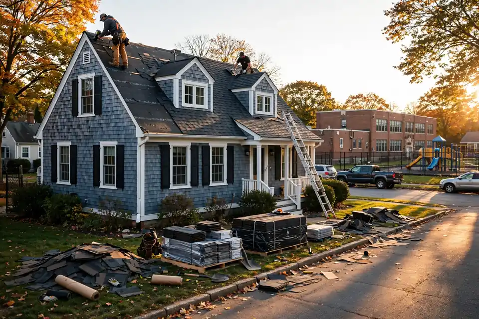 Asphalt Shingle Roof Replacement in Arlington, Kearny, NJ 07032