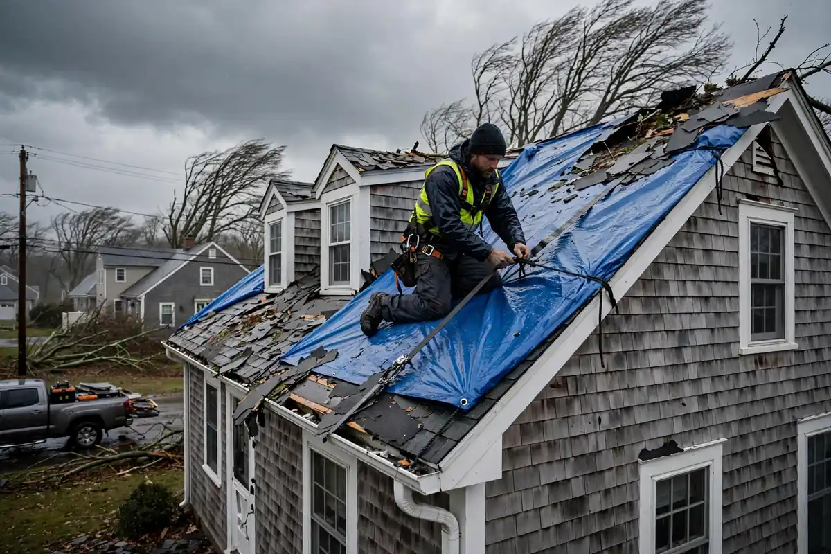 Reemplazamiento de techo de emergencia en Forest Street, Kearny, NJ 07032