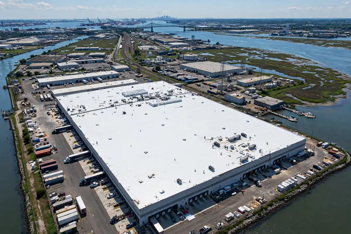 Reemplazamiento de la azotea plana (TPO & EPDM) en Arlington, Kearny, NJ 07032