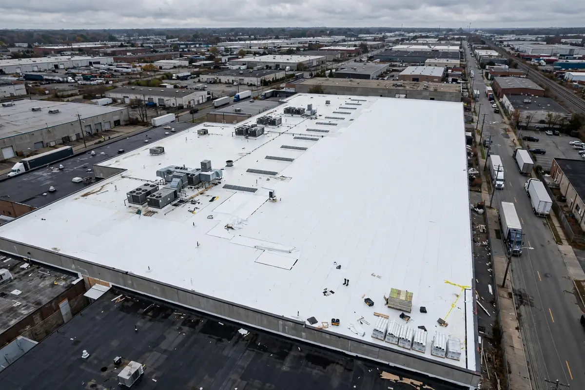 Reemplazamiento de la azotea plana (TPO &amp; EPDM) en el sur de Kearny, Kearny, NJ 07032