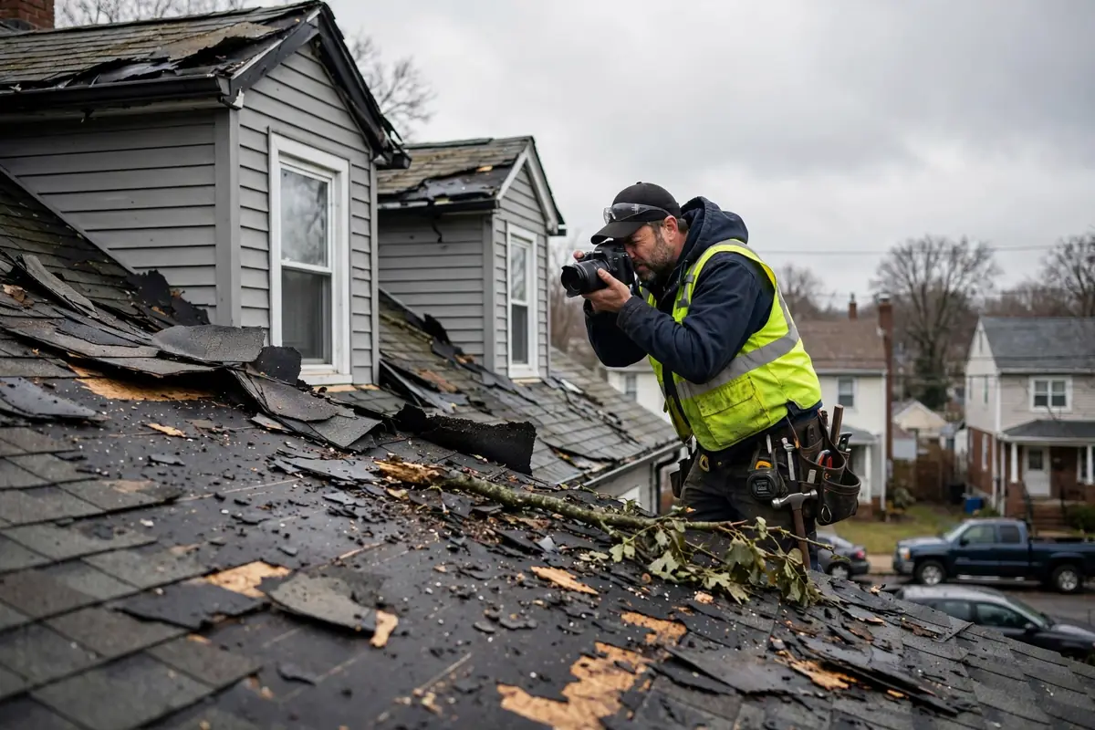 Reemplazamiento del techo del seguro en Quincy Avenue, Kearny, NJ 07032