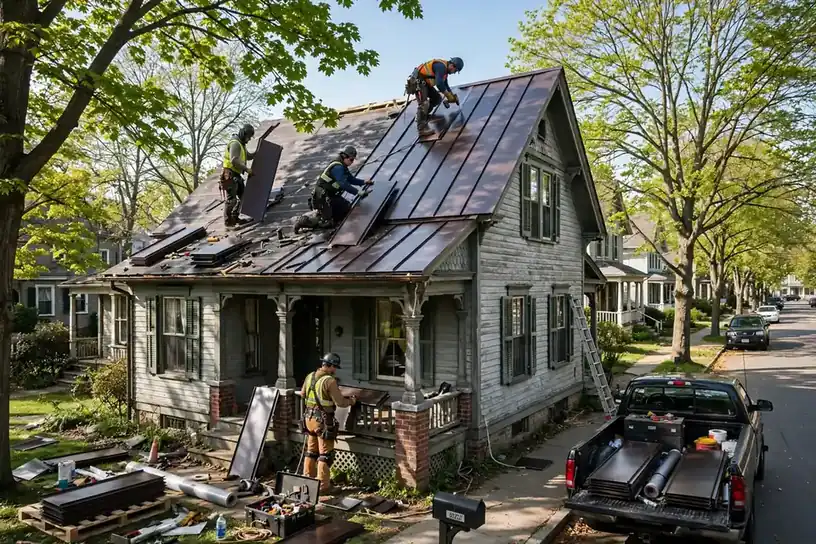 Metal Roof Replacement in Forest Street, Kearny, NJ 07032
