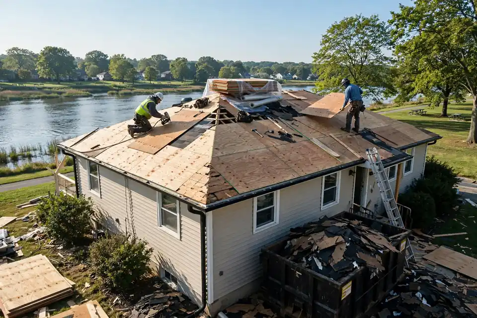 Roof Tear-Off & Redecking in Belgrove Drive, Kearny, NJ 07032