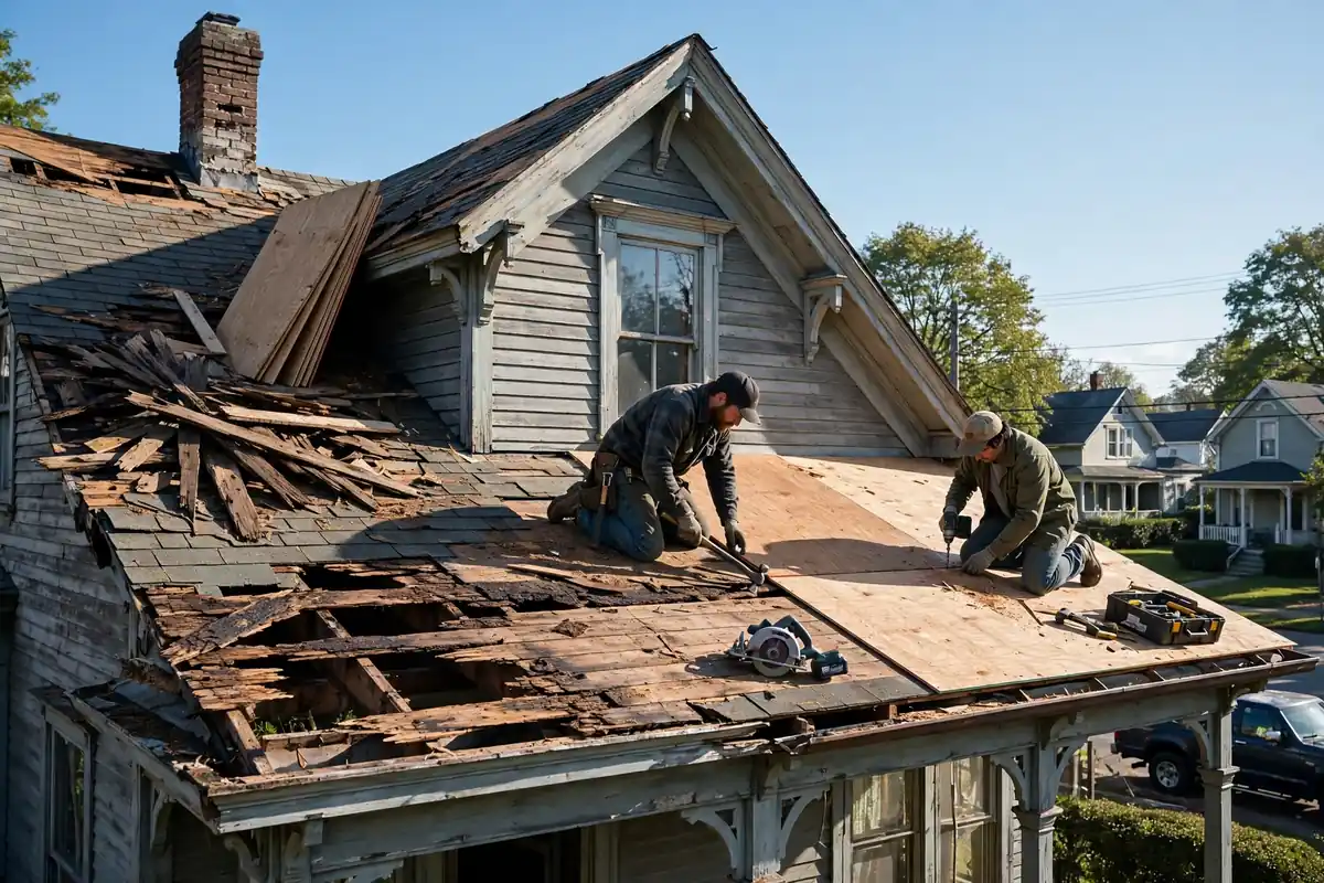 Tear-Off & Redecking en Riverbank Park, Kearny, NJ 07032