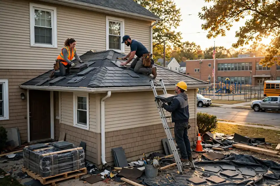 Reemplazo de la pizarra en Belgrove Drive, Kearny, NJ 07032