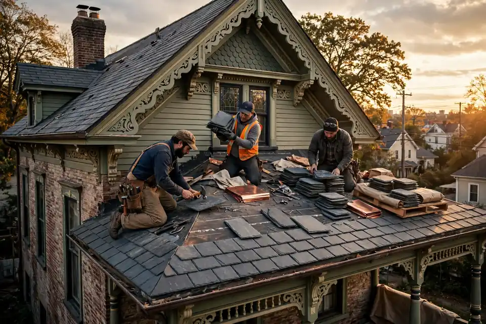 Slate Roof Replacement in Manor Section, Kearny, NJ 07032