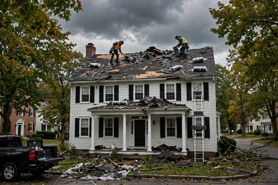 Reemplazo de techo de tormenta en Arlington, Kearny, NJ 07032