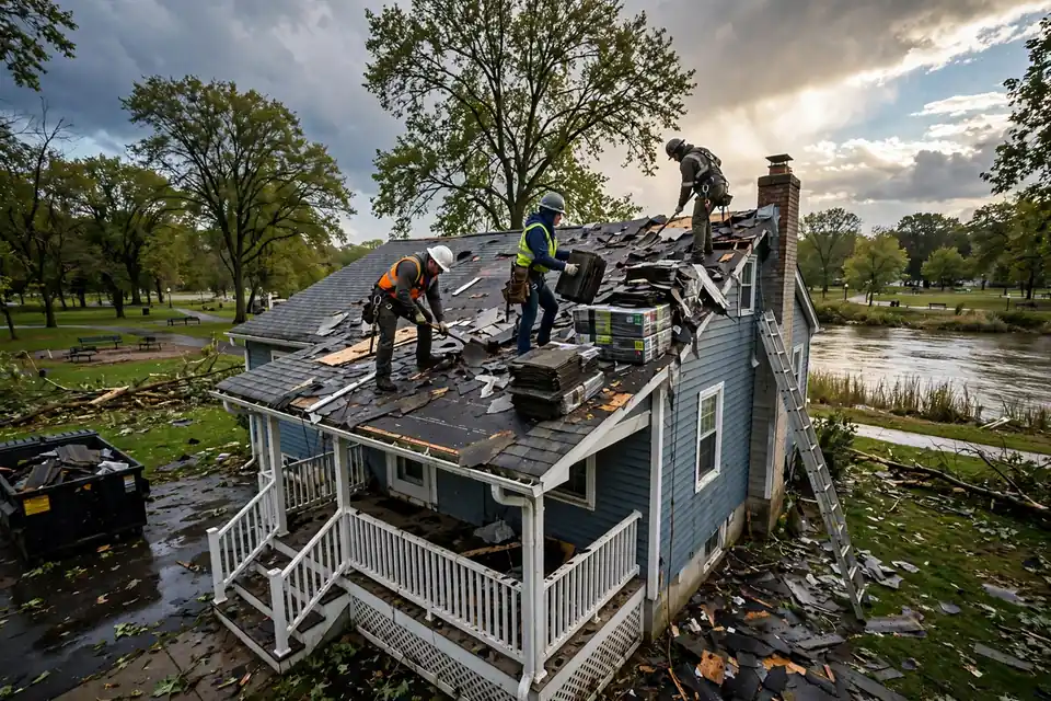 Reemplazamiento de techo de tormenta en Harrison Avenue, Kearny, NJ 07032