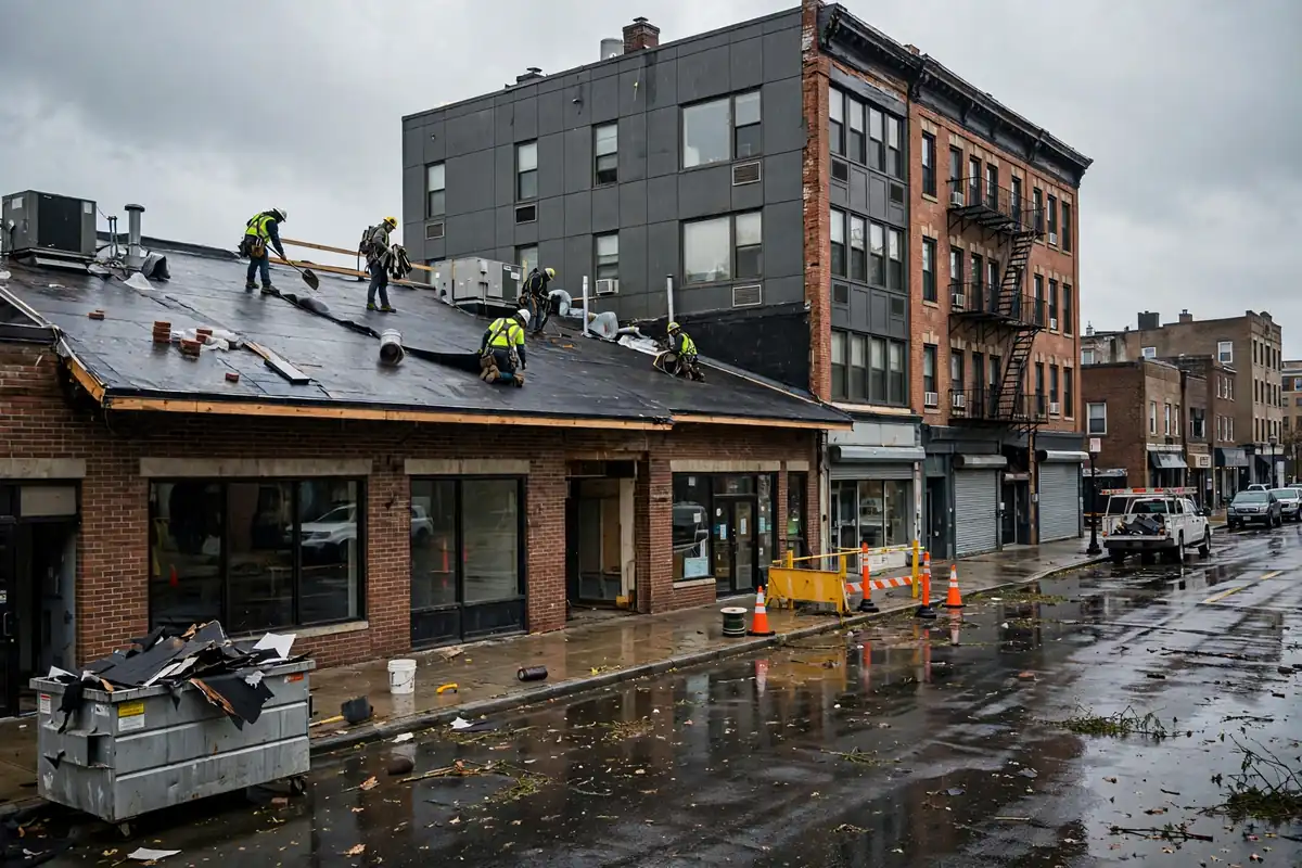 Reemplazamiento de techo de tormenta en la sección de Manor, Kearny, NJ 07032